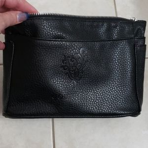 Leather-like makeup bag